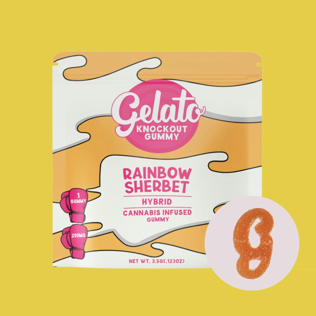Gelato 200mg Single Knockout Gummy | Rainbow Sherbet