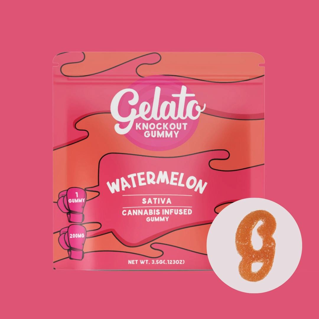 Gelato 200mg Single Knockout Gummy | Watermelon