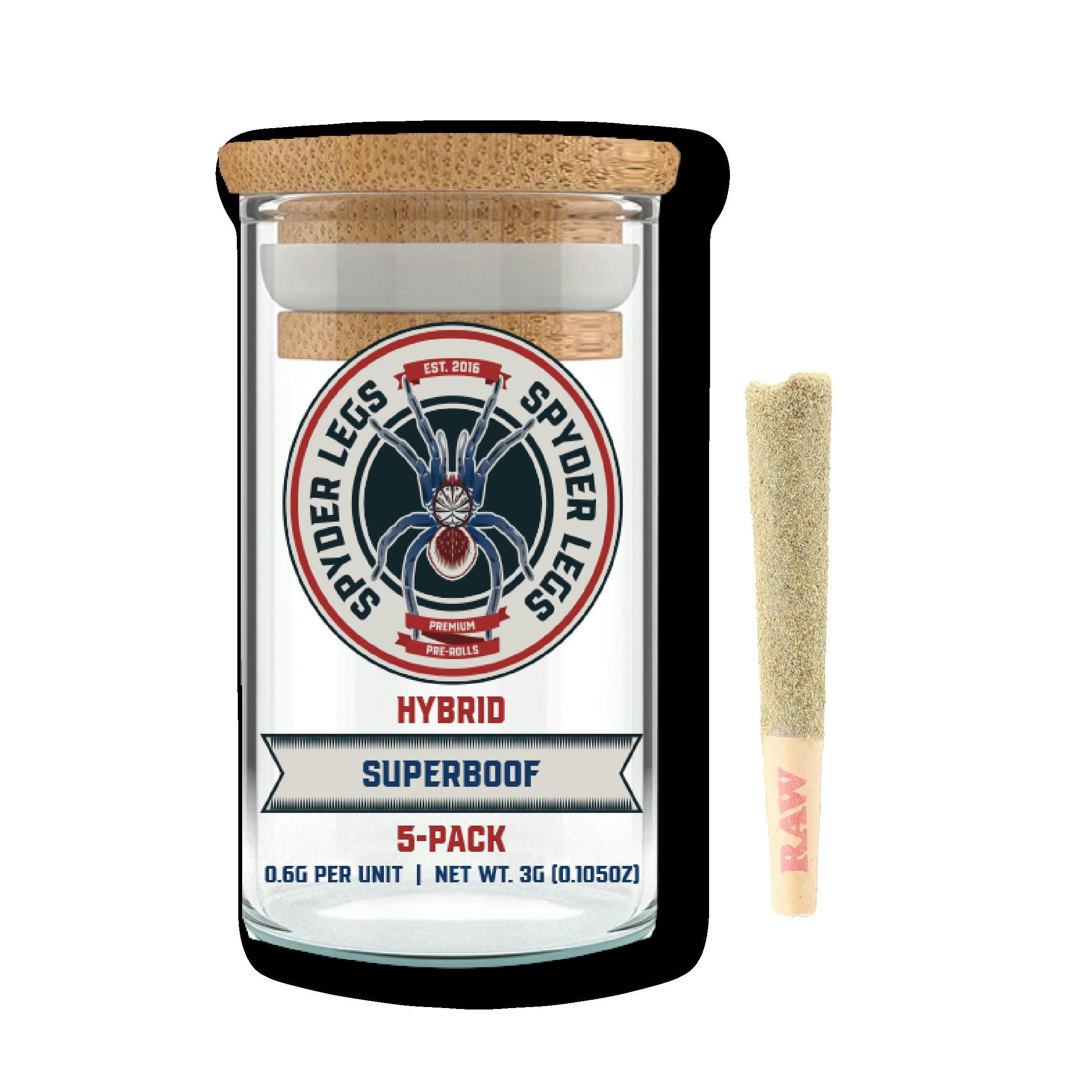 Spyder Legs 3g Infused Pre Roll Pack | Superboof - Hyrbid