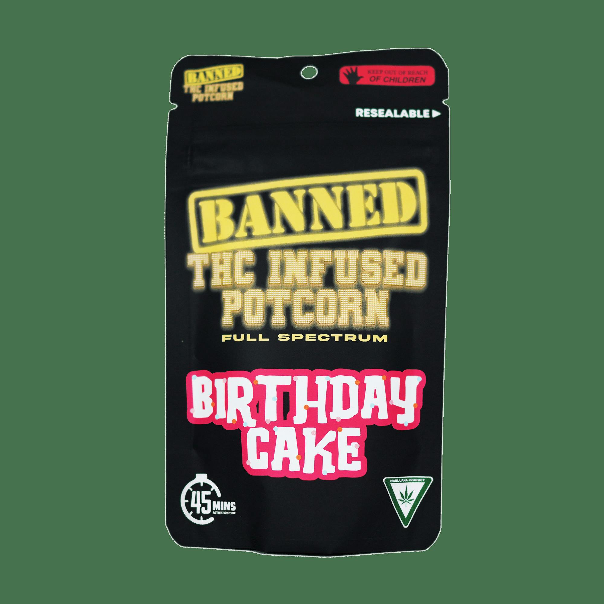 Banned 200mg Potcorn | Birthday Cake