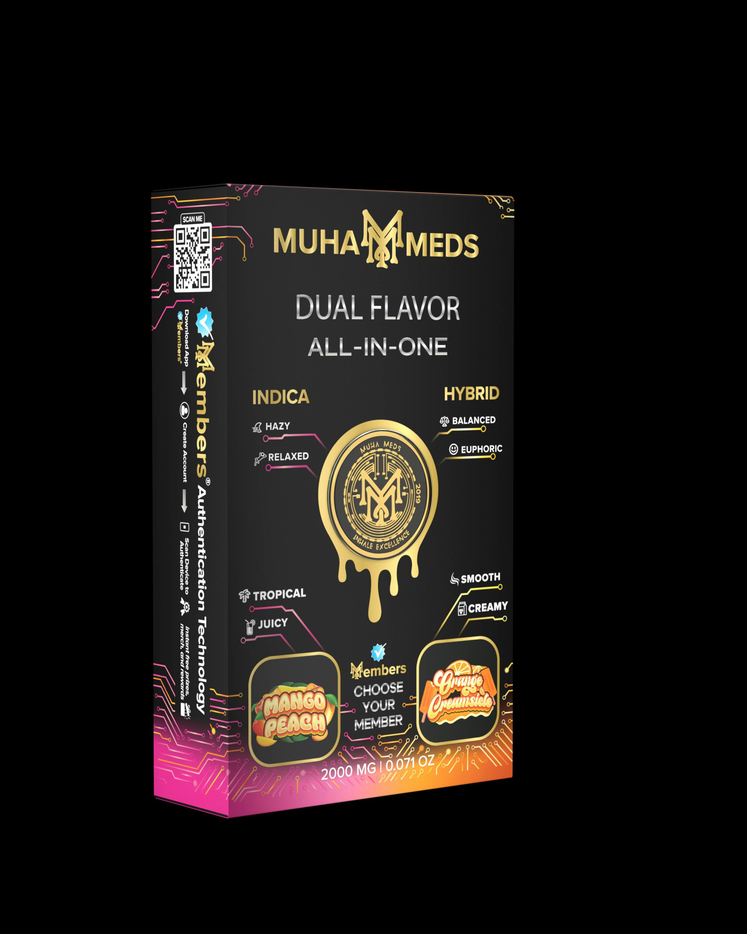 Muha Meds 4g Dual Disposable | Mango Peach | Orange Creamsicle