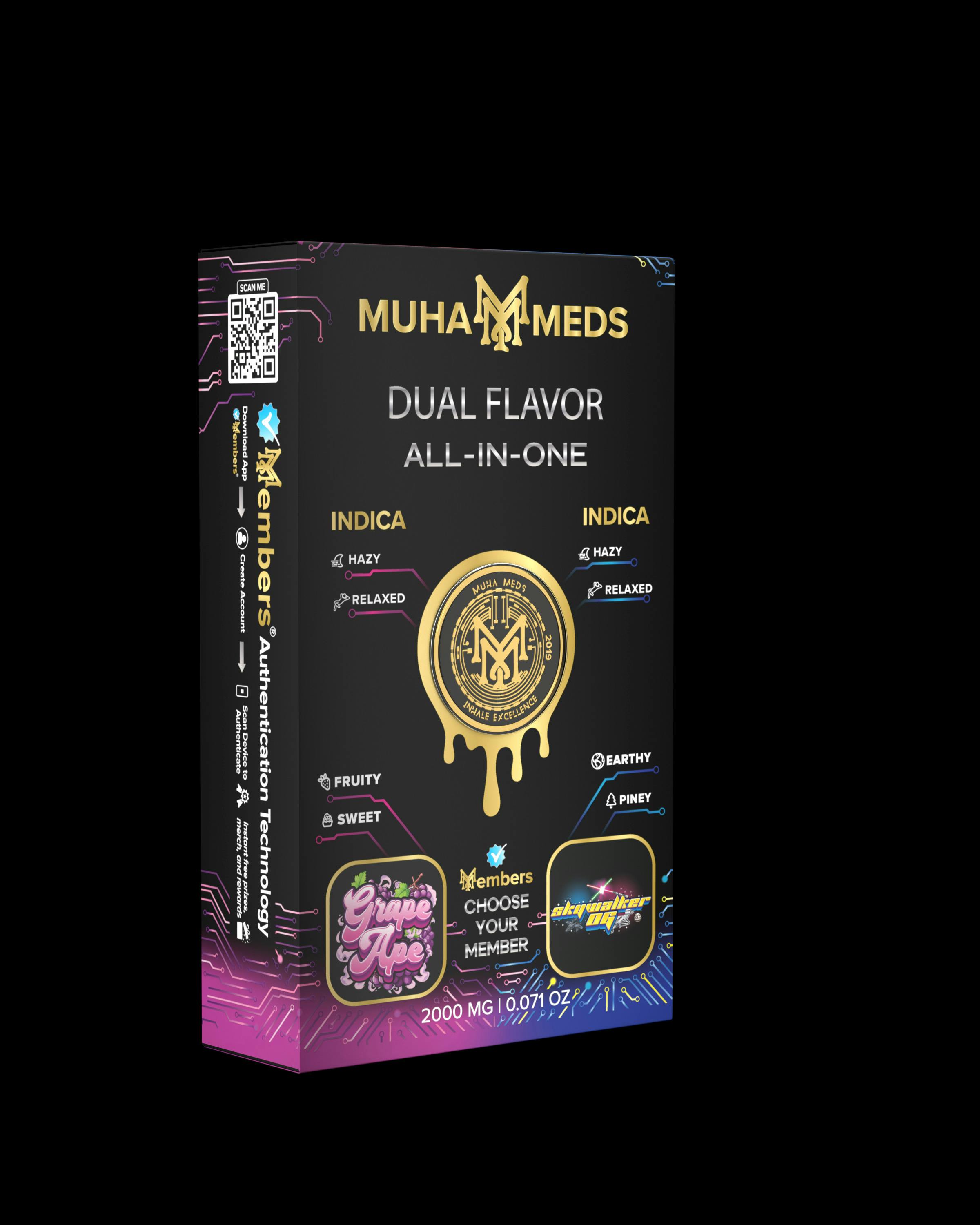 Muha Meds 4g Dual Disposable | Grape Ape | Skywalker OG