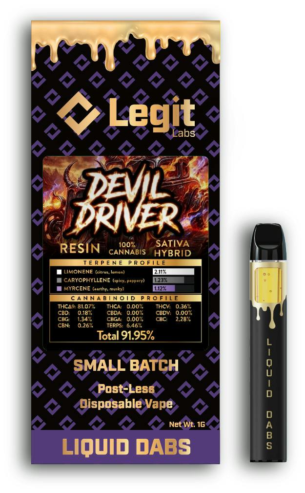 Legit Labs 1g Resin Disposable | Devil Driver