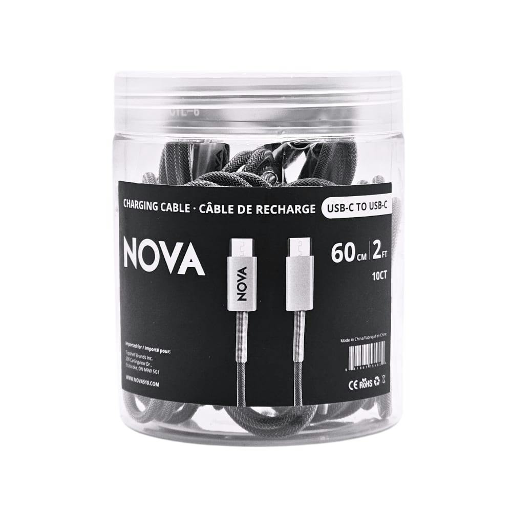 2ft USB-C to USB-C Charging Cable
