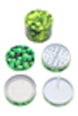 50MM 4PC GLOW IN DARK SKULL ALUMINUM GRINDER