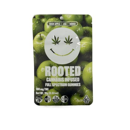 Rooted - Sour Apple Gummy Bar 100mg - 15 g