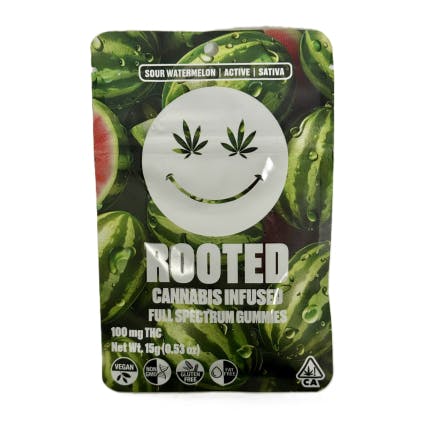 Rooted - Sour Watermelon Gummy Bar 100mg - 15 g
