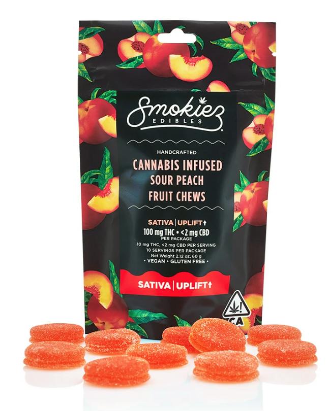 Smokiez Sour Peach: Smokiez Sour Peach Gummies 10pk