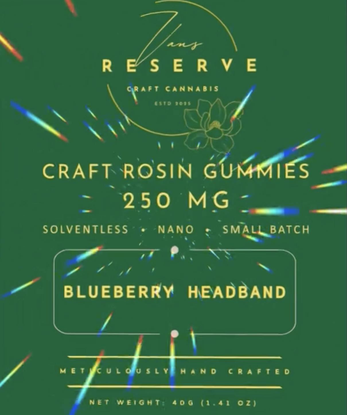 Blueberry Headband 250mg Rosin Gummies - Vans Reserve