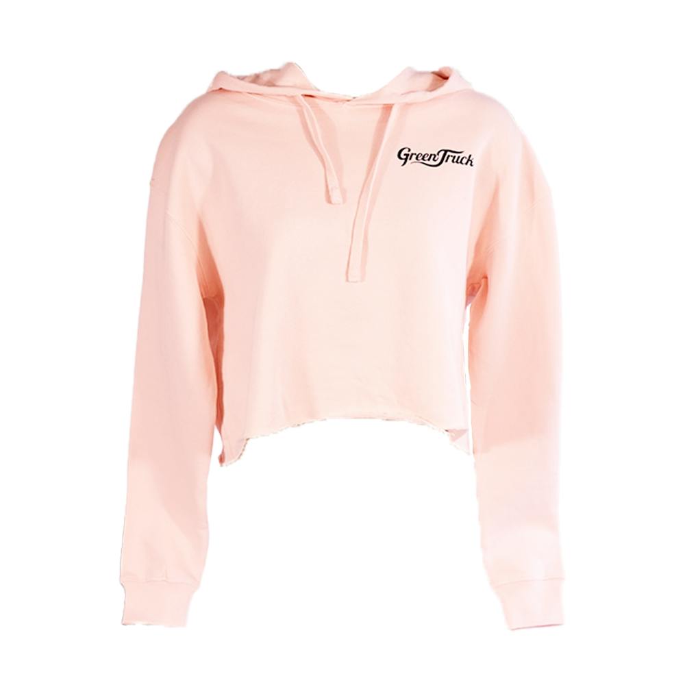 Pink Crop Hoodie Small