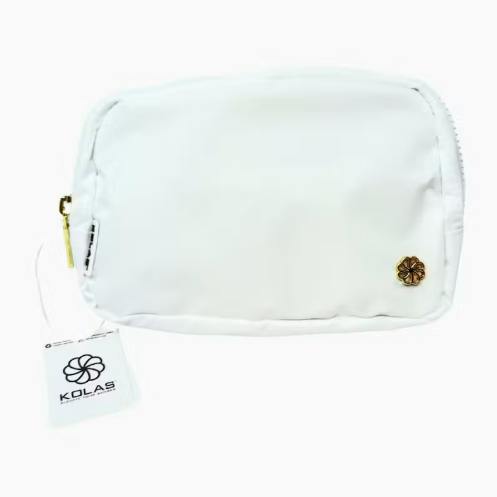 Branded Designer Fanny Pack White