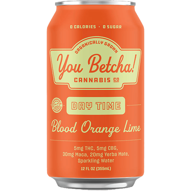 You Betcha - Day Time Sparkling Water - 5mg THC + 5mg CBG - Blood Orange Lime