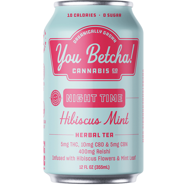 You Betcha - Night Time Herbal Tea - 5mg THC + 10mg CBD + 5mg CBN - Hibiscus Mint