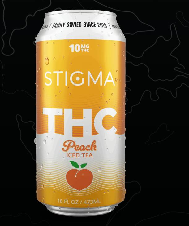Stigma THC Beverage - Peach Iced Tea - 10mg THC - 16oz