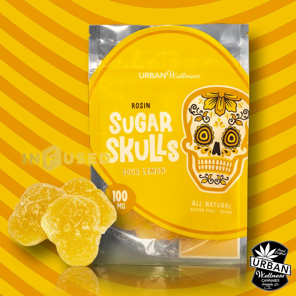 Rosin Sugar Skull - Sour Lemon | Urban Wellness - Gummies