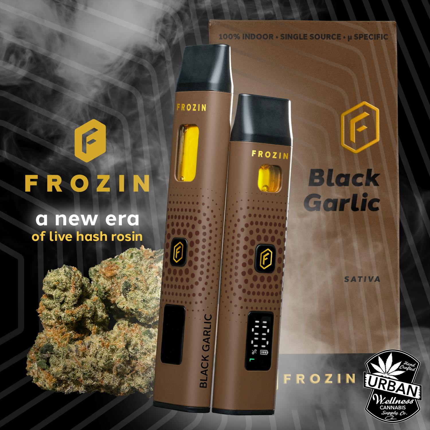 Black Garlic [2000mg] - Live Rosin AIO Cart | Frozin - Frozin Disposable