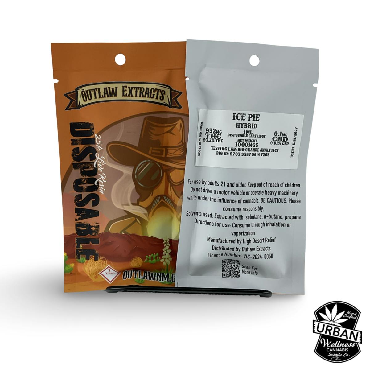 Ice Pie [1000mg] | Outlaw Extracts - Live Disposable