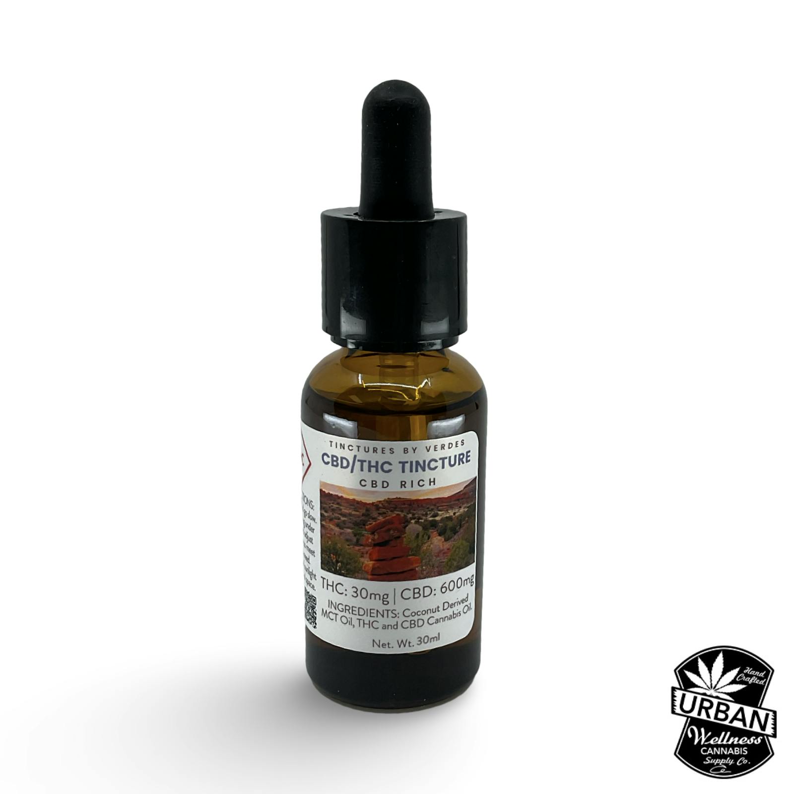 20:1 CBD:THC (600mg CBD/30mg THC) | The Verdes Foundation - Tincture