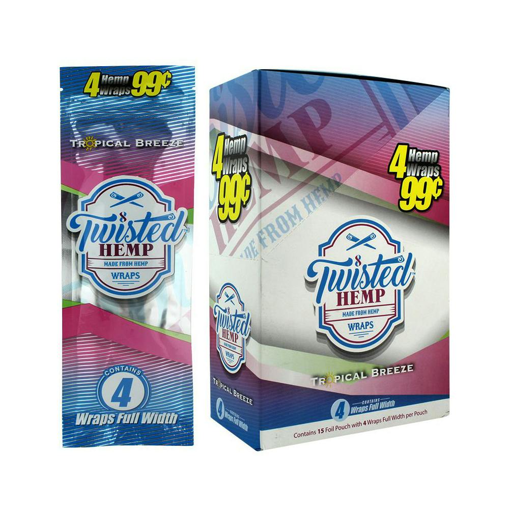 Tropical Breeze [4pk] | Twisted Hemp - Organic Hemp Wraps