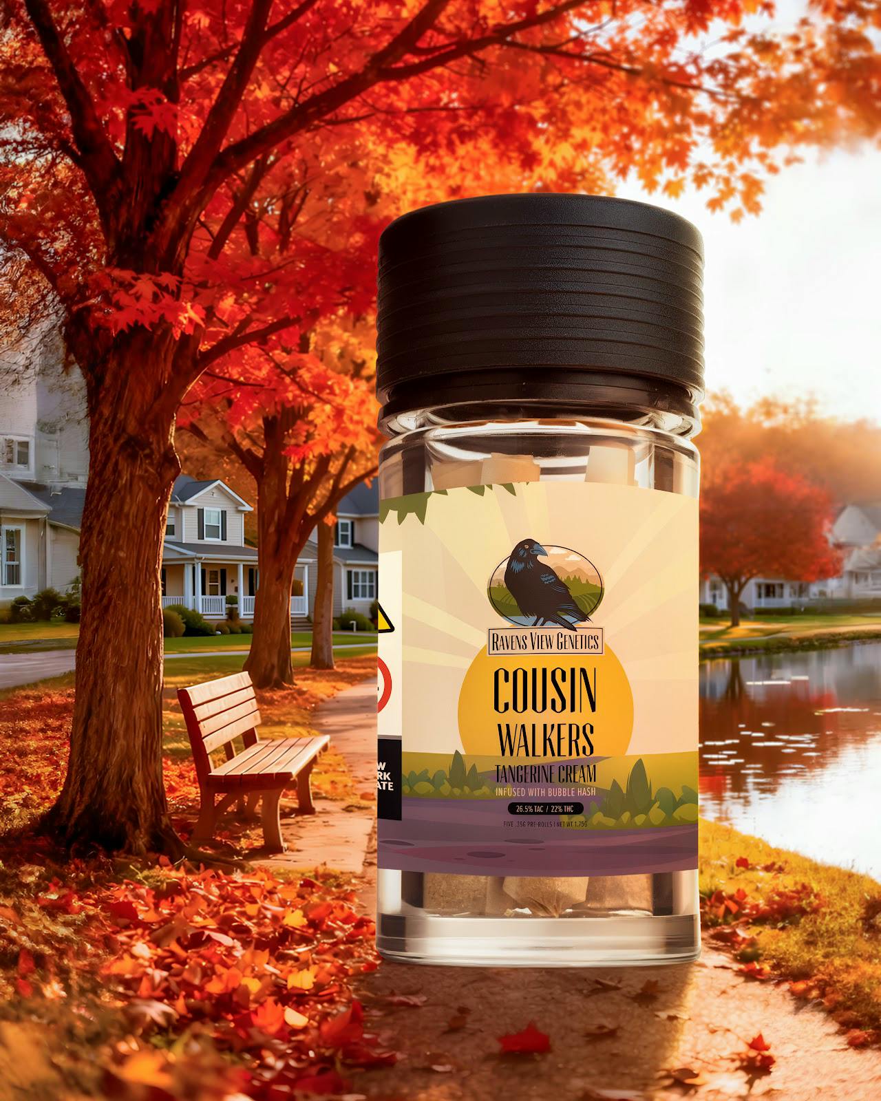 Cousin Walkers - .35g - 5pk - Infused - Prerolls - Raven's View Genetics