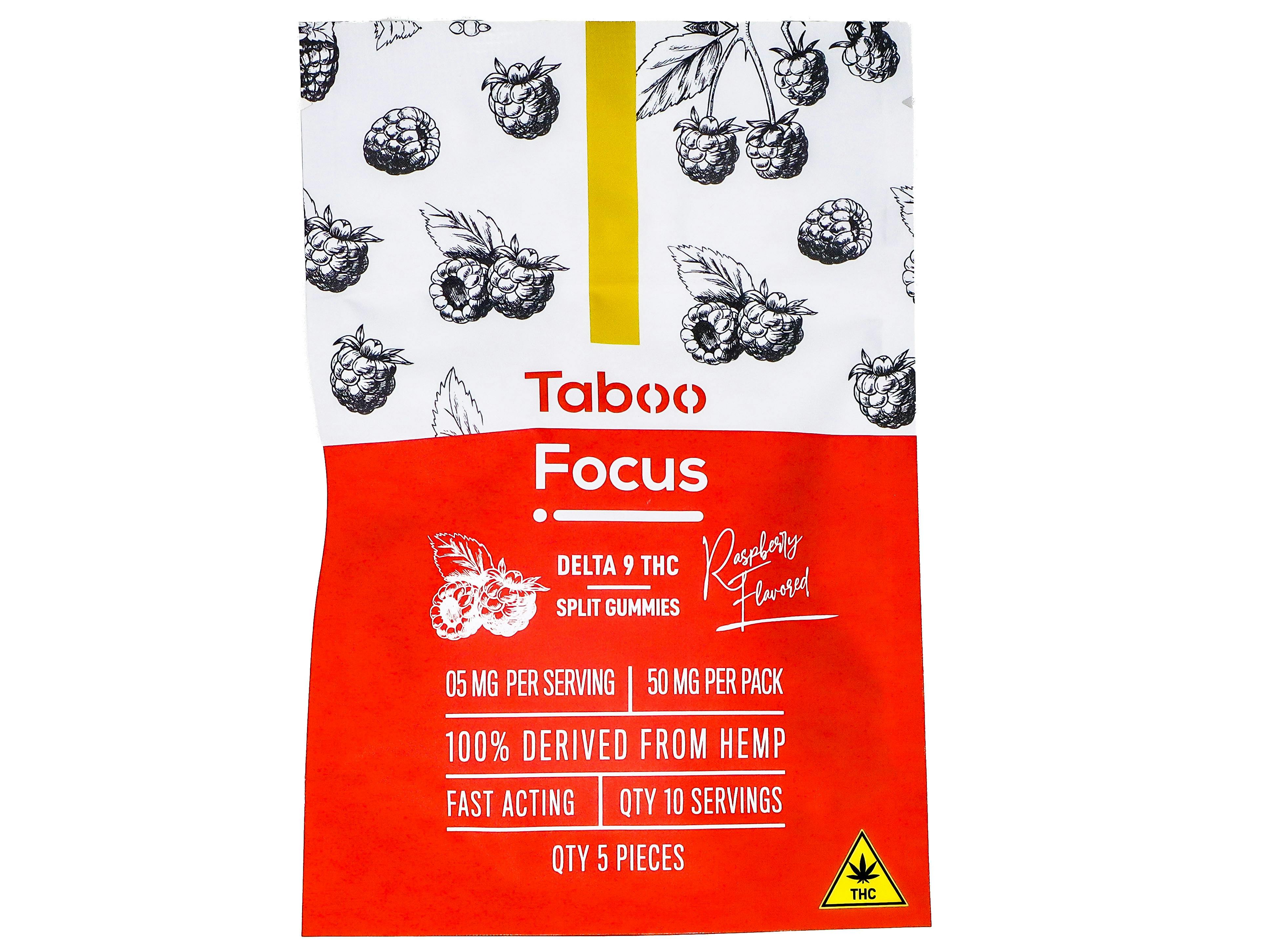 NBH Raspberry Focus Gummies 50mg THC