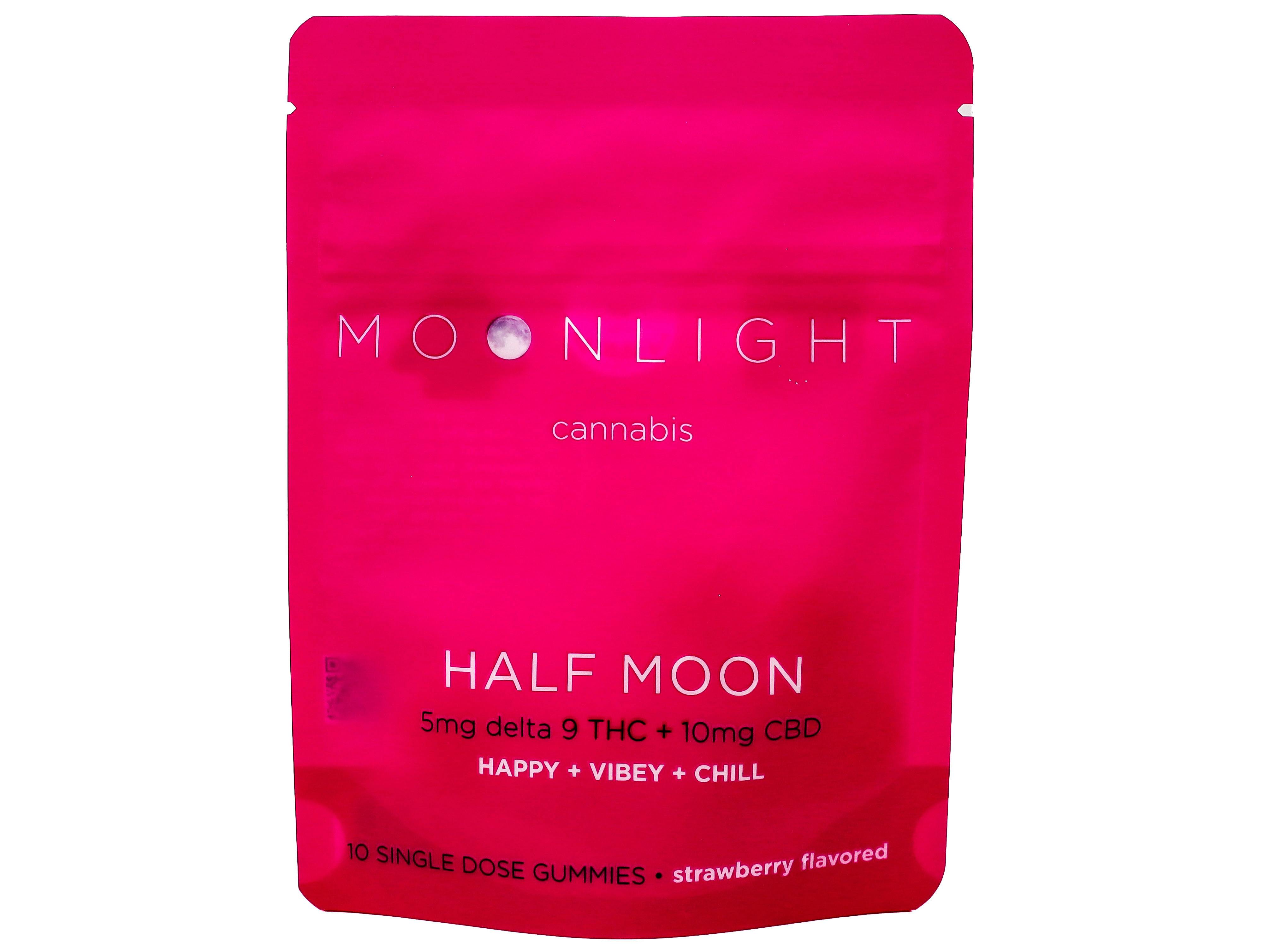 MLC Strawberry Half Moon Gummy 50mg THC + 100mg CBD 1652191197 cannabis product