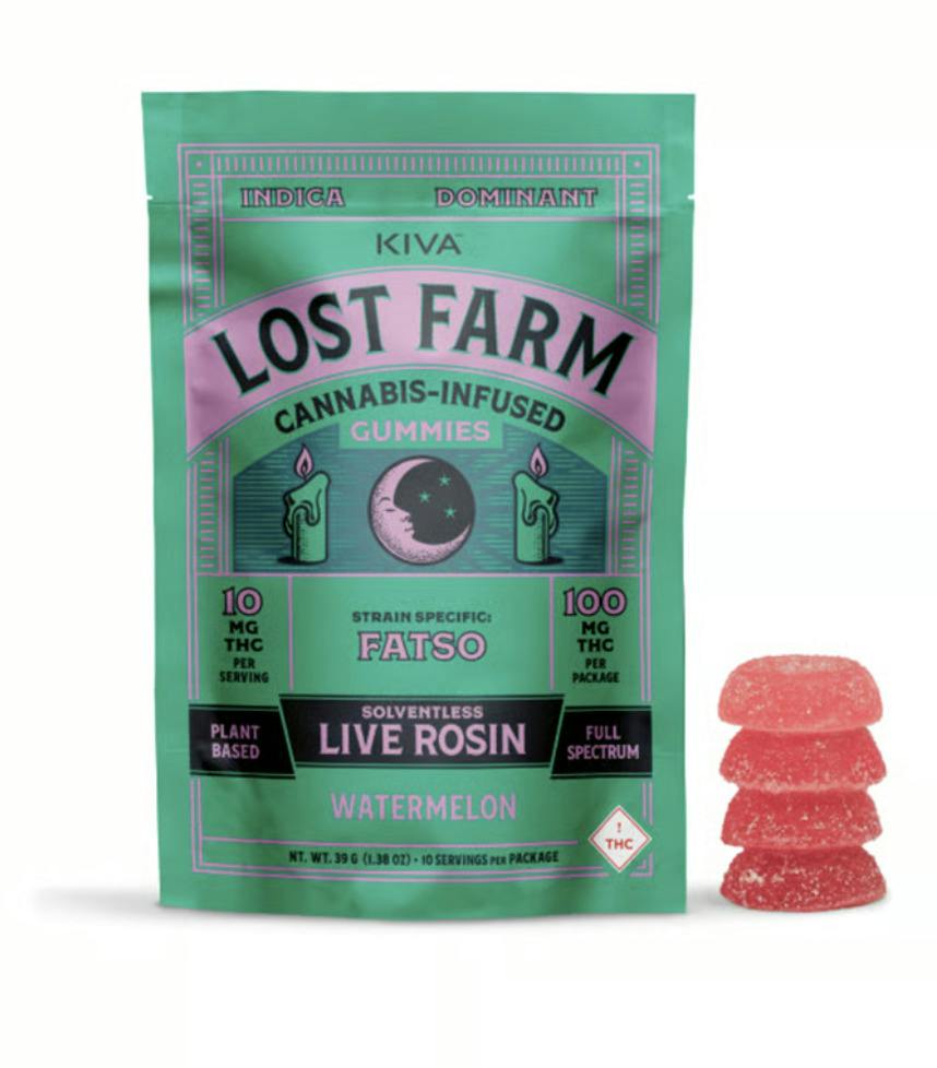 Watermelon x Fatso Live Rosin Gummies - 100mg 10pck