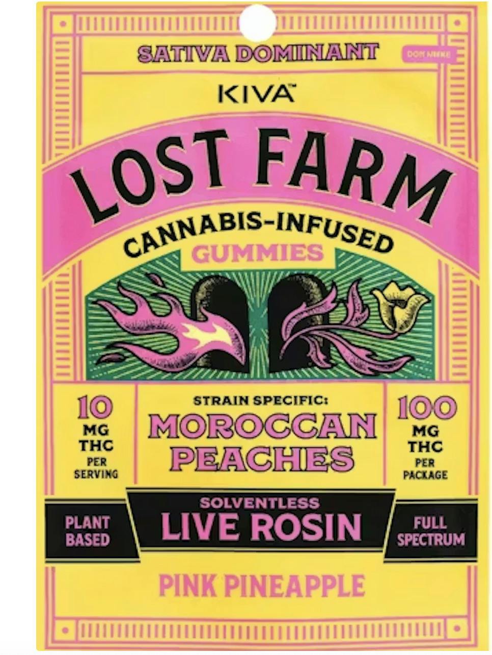 Pink Pineapple x Moroccan Peaches - 100mg 10pck Live Rosin Gummies