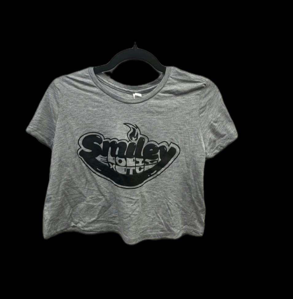 Grey Crop Shirt - Smiley Exotics