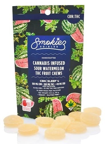 SOUR WATERMELON: Fruit Chews, 10