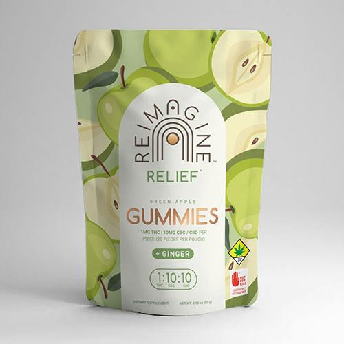 (Relief) Green Apple 10:10:1 CBC:CBD:THC- 10x 500mg- Reimangine