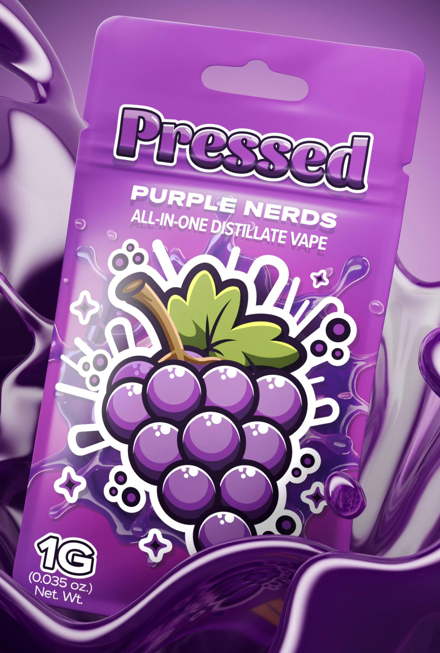 Purple Nerdz Disposable- 1g- Pressed