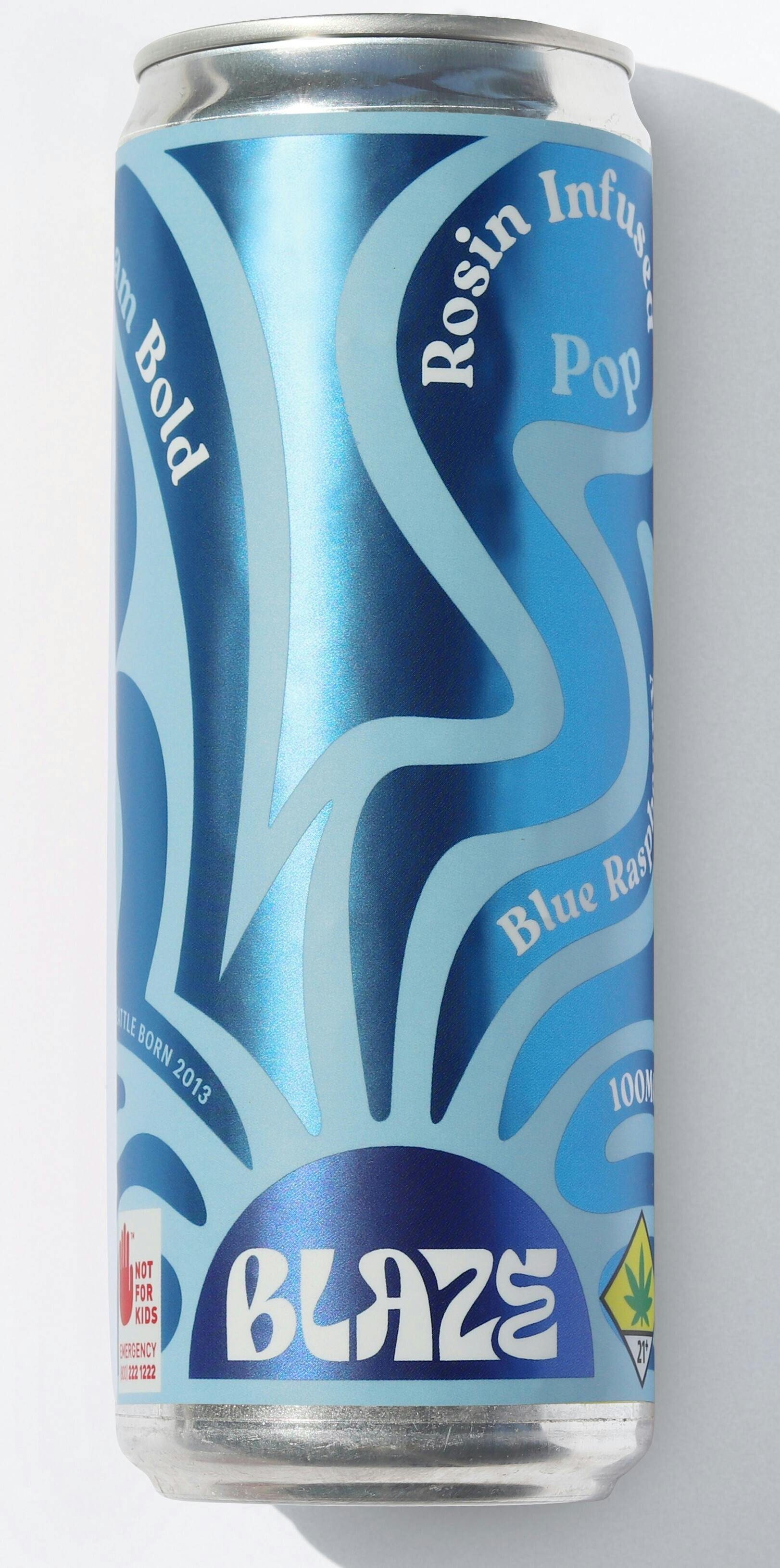 Blue Raspberry Rosin Soda SAMPLE-12oz x 100mg- Blaze
