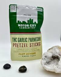 THC Garlic Parmesan Pretzel Sticks by Motor City Cannabites