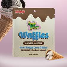 Cookies n Cream | Live Resin Mini Waffle Cones | 200mg | 10pk | 20mg/ea by Fresh Canna