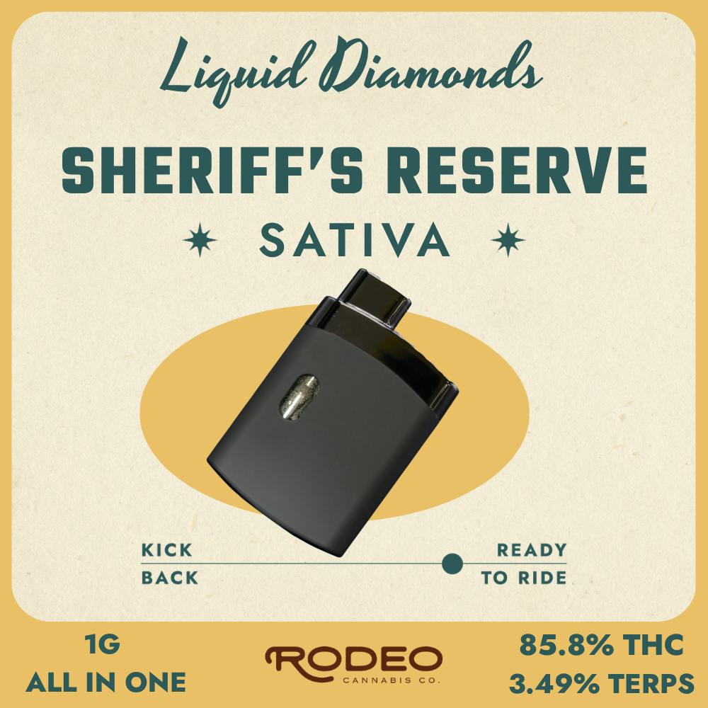 Rodeo Cannabis - Sheriff's Reserve (S) Liquid Diamonds Disposable Vape (1g) C0070000450