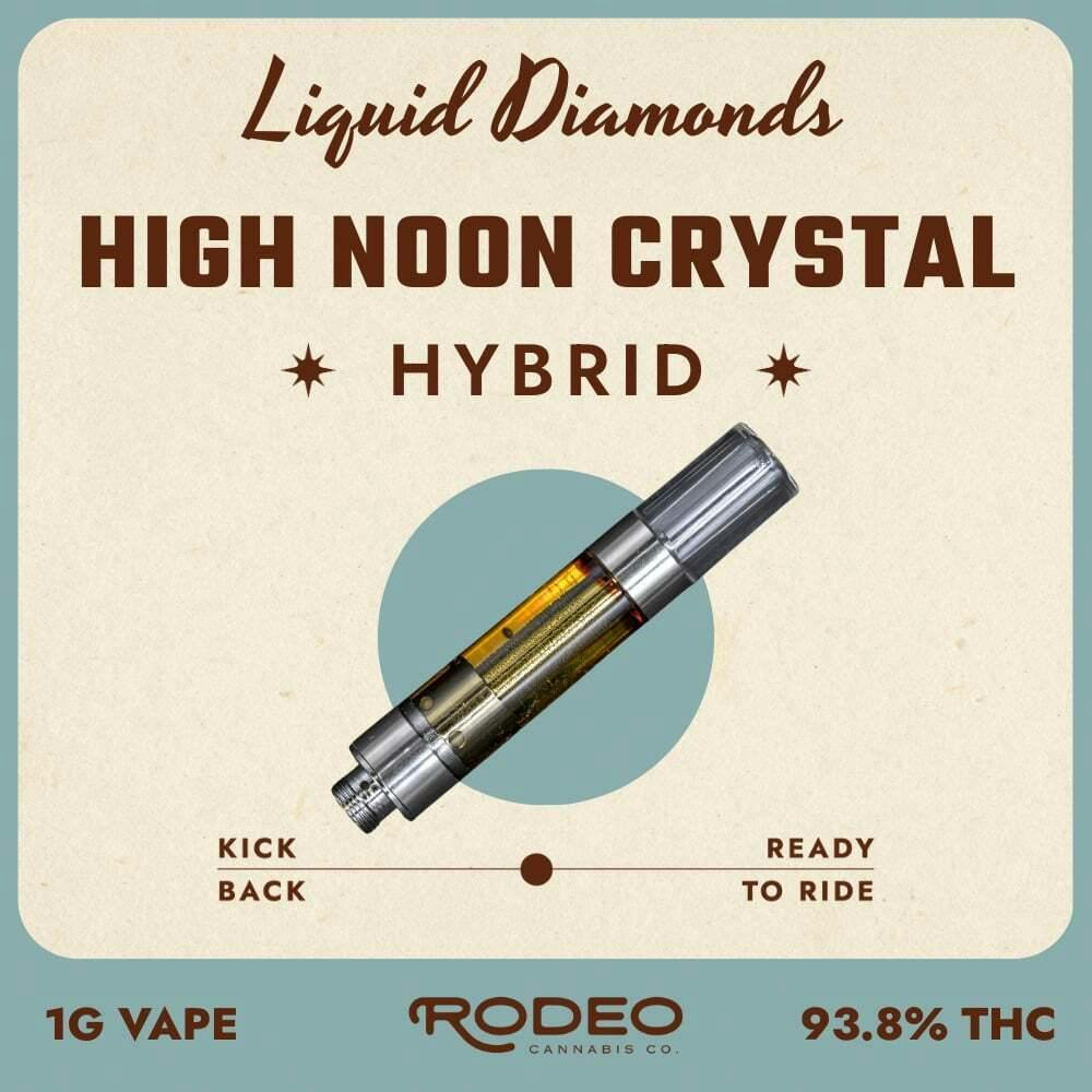 Rodeo Cannabis High Noon Crystal (H) Liquid Diamonds Vape Cartridge C0070000476