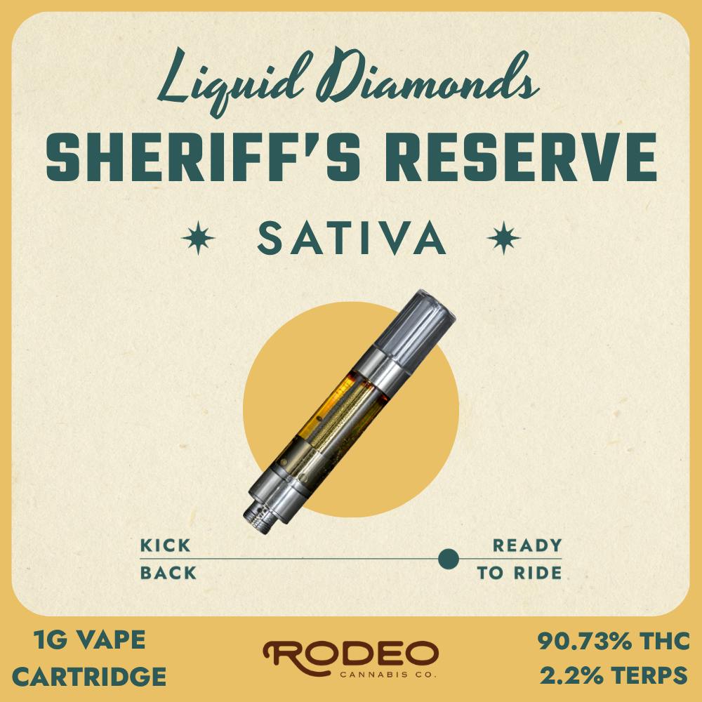 Rodeo Cannabis - Sheriff's Reserve (S) Liquid Diamonds Vape Cartridge (1g) C0070000493