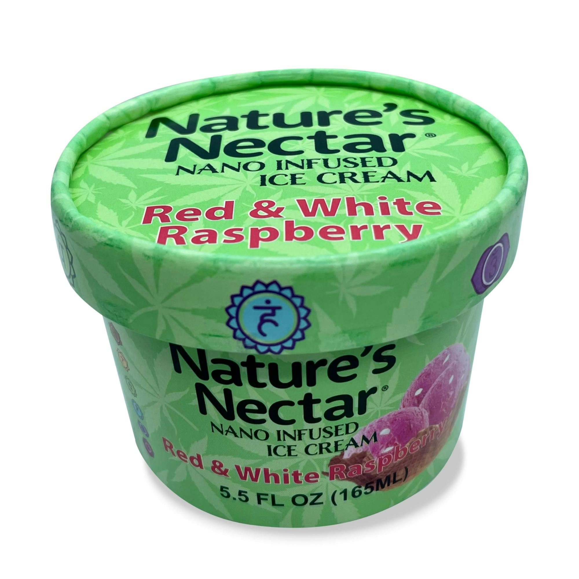 Nano Infused Red & White Raspberry Ice Cream - Nature's Nectar