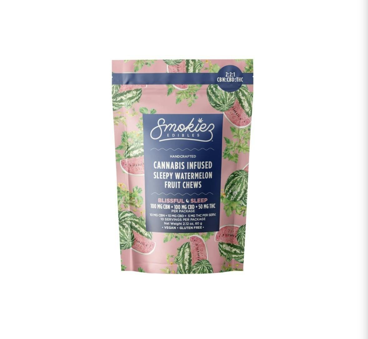 Smokiez - Edible - CBN Gummies - Blissful Sleep Sweet Watermelon - 100mg