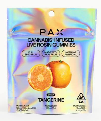 Tangerine | Live Rosin Gummies | 10mg each | 10pk | 100mg