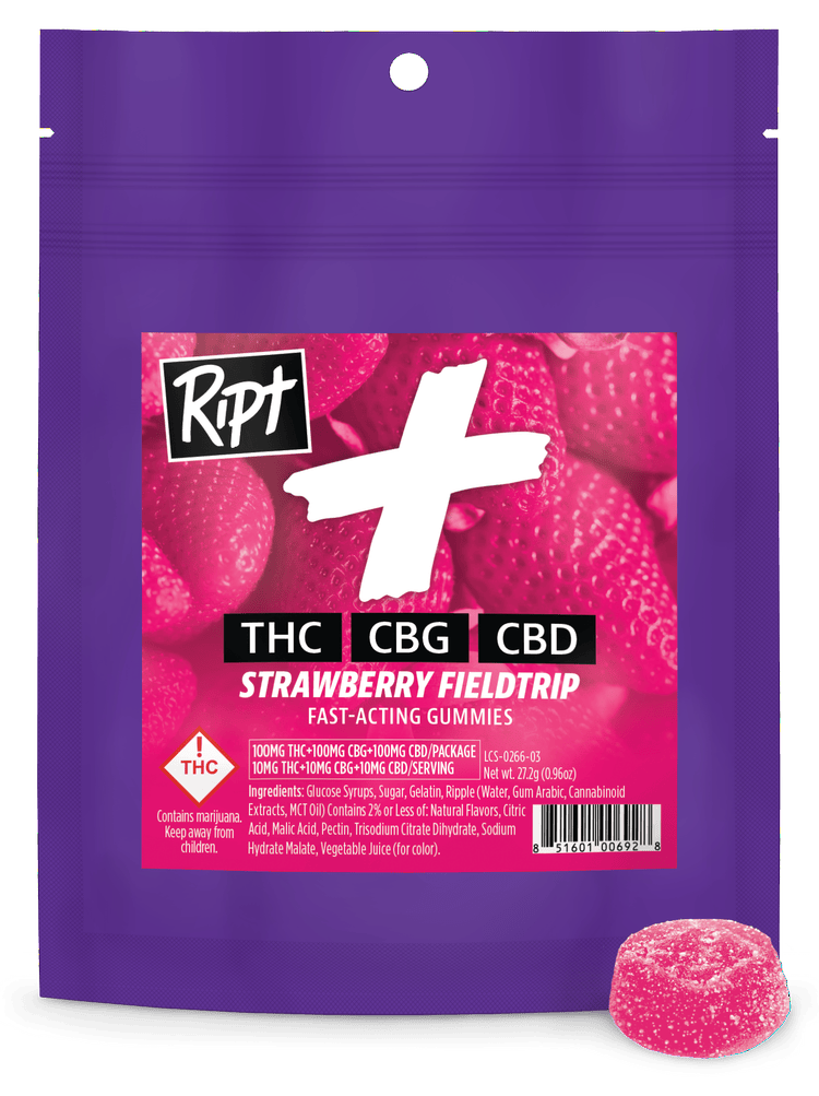 Ript | 100mg Gummies | Wake the F* Up | THC:CBG