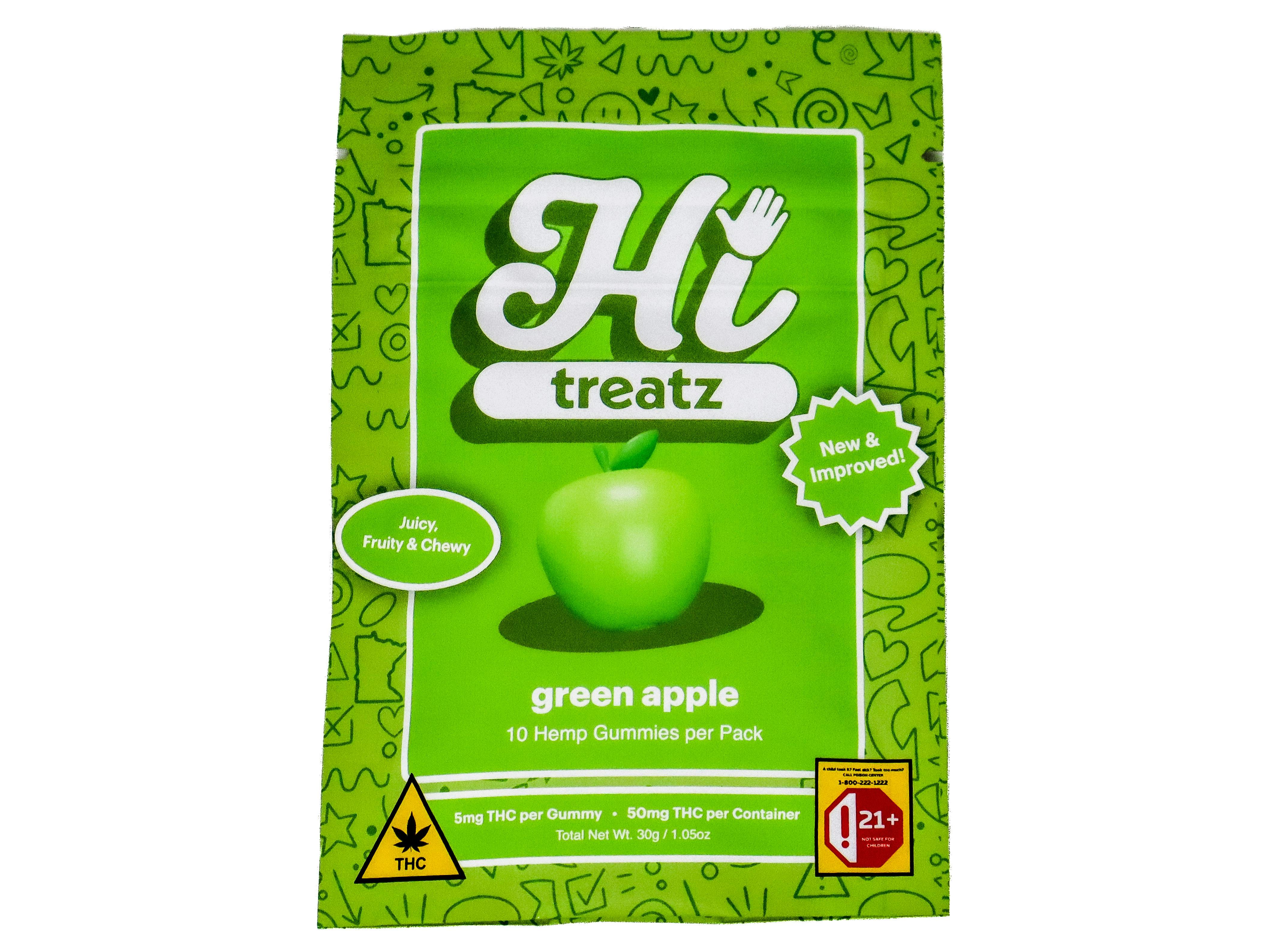 NCW Green Apple Gummies 50mg THC 3339275124 cannabis product