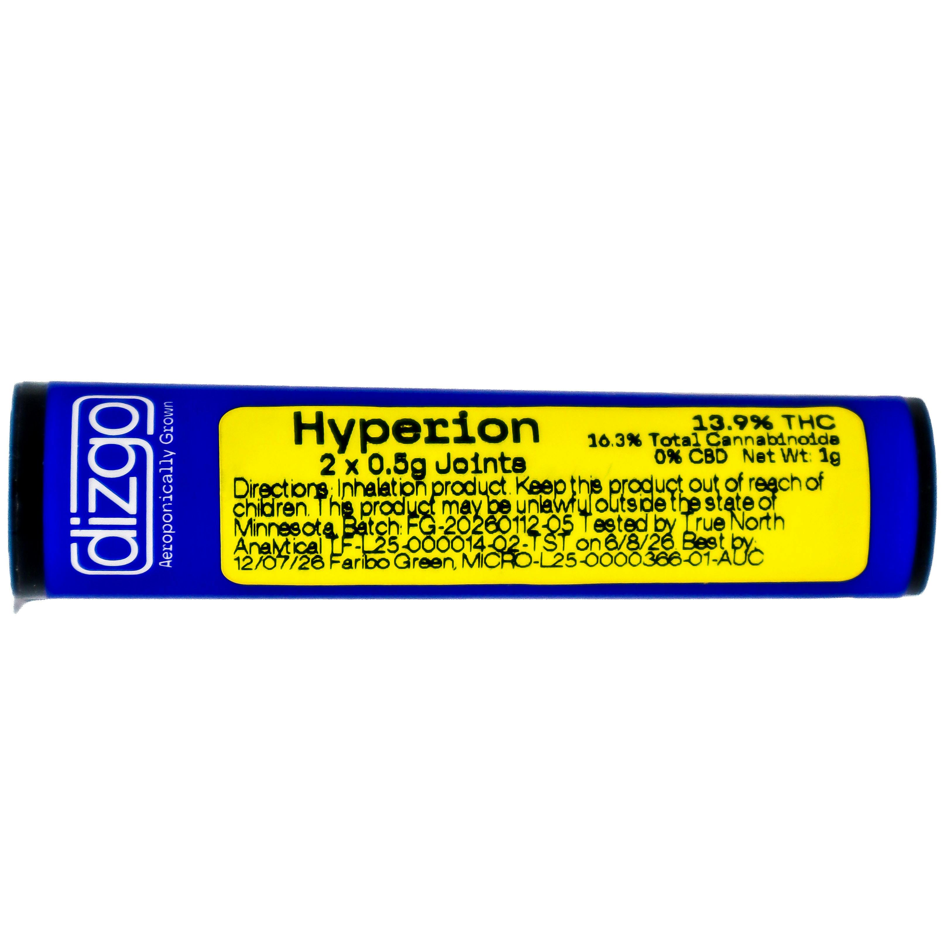 DZG Hyperion Preroll 2pk 1g 4285538680 at Minnesota Canna
