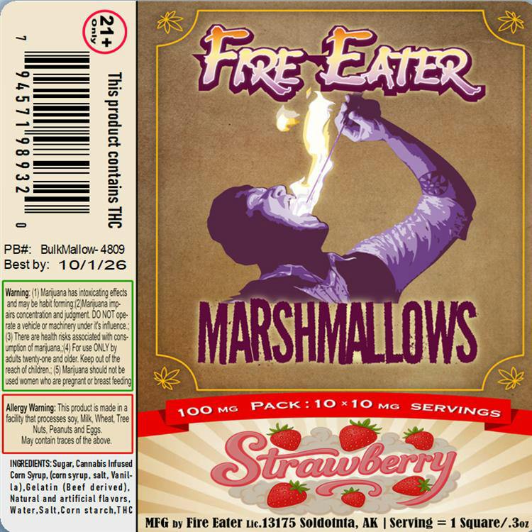 Strawberry Marshmallows 100mg