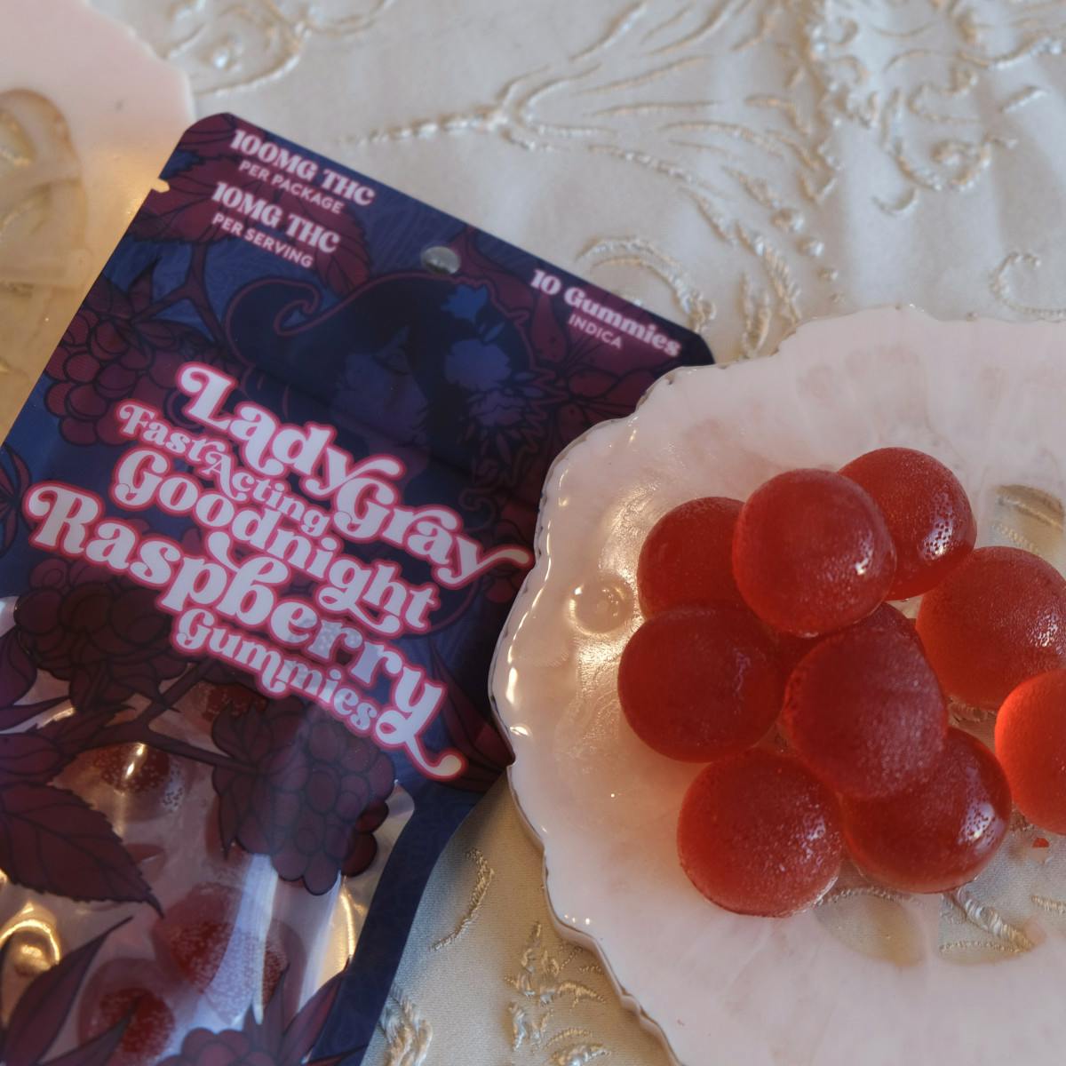 Goodnight Raspberry Indica 100mg Gummies