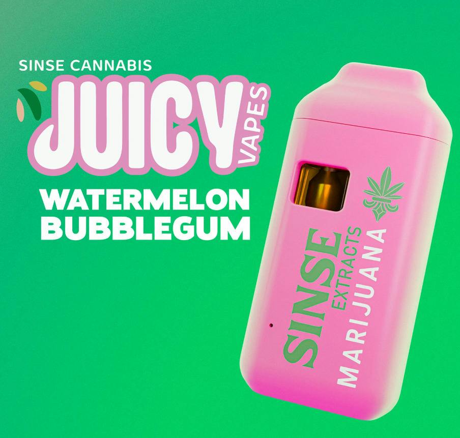Sinse - 1g Juicy Vape Disposable - Watermelon Bubblegum
