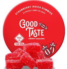 Good Taste - 100mg INDICA Gummies (10pk) - Strawberry