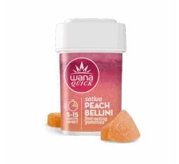 Wana - 100mg Quick Gummies (10pk) - Sativa Peach Bellini (Fast-Acting)