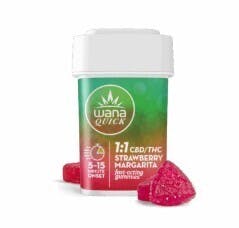 Wana - 100mg Quick Gummies (10pk) - 1:1 Strawberry Margarita (Fast-Acting)